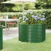 Image de vidaXL Lit surélevé de jardin Acier galvanisé 100x100x68cm Vert