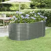 Image de vidaXL Lit surélevé jardin Acier enduit poudre 175x100x68 gris