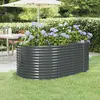 Image de vidaXL Lit surélevé Oval Anthracite