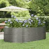 Image de vidaXL Lit surélevé de jardin Gris