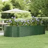 Image de vidaXL Lit surélevé de jardin en acier enduit - Vert
