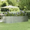 Image de vidaXL Lit surélevé jardin Argenté