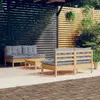 Image de vidaXL Salon de jardin 5 pcs avec coussins - Gris