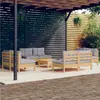 Image de vidaXL Salon de jardin 9 pcs avec coussins - Gris