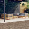 Image de vidaXL Salon de jardin 7 pcs - Gris foncé