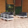 Image de vidaXL Salon de jardin 6 pièces avec coussins - Bois de pin