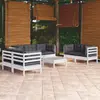 Image de vidaXL Salon de jardin 8 pcs avec coussins - Bois de pin massif