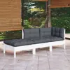 Image de vidaXL Salon de jardin 3 pcs - Bois de pin massif