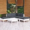 Image de VIDAXL Salon de jardin 6 pcs - Bois de pin Blanc