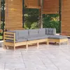 Image de Salon de jardin vidaXL - Coussins gris