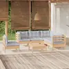Image de vidaXL Salon de jardin 6 pièces avec coussins Bois de pin