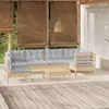 Image de VIDAXL Salon de jardin 7 pcs - Gris