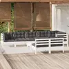 Image de vidaXL Salon de jardin 9 pcs blanc