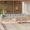 Image de vidaXL Salon de jardin 10 pcs avec coussins Bois de pin massif