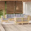 Image de vidaXL Salon de jardin 8 pièces - Gris