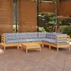 Image de Vidaxl Salon de jardin 7 pcs avec coussins - Bois de pin massif