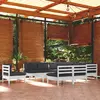 Image de vidaXL Salon de jardin 11 pcs - Bois de pin blanc