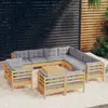Image de VIDAXL Salon de jardin 12 pcs - Bois de pin massif Gris