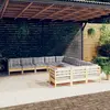 Image de VidaXL Salon de Jardin - 11 pcs Coussins Gris Bois de Pin