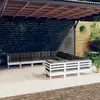 Image de vidaXL Salon de jardin 11 pcs - Bois Blanc