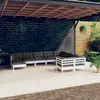 Image de vidaXL Salon de jardin avec coussins - Blanc