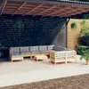 Image de vidaXL Salon de jardin 11 pcs avec coussins - Gris