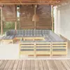 Image de VidaXL Salon de jardin 12 pcs Gris