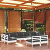 Image de vidaXL Salon de jardin 9 pcs avec coussins anthracite