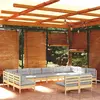 Image de vidaXL Salon de jardin 12 pcs - Bois de pin massif Gris