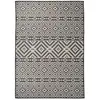 Image de Tapis vidaXL Tissage Plat Extérieur 120x170 cm - Rayures Noires