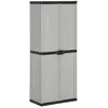 Image de vidaXL Armoire de rangement de jardin Gris/noir 168 cm