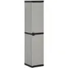 Image de vidaXL Armoire de jardin 3 étagères Gris/Noir