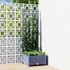 Image de vidaXL Jardinière avec treillis vidaXL - Bleu gris