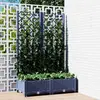 Image de vidaXL Jardinière Treillis Bleu Gris
