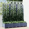 Image de vidaXL Jardinière avec treillis - 120x40x121,5 cm