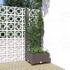 Image de vidaXL Jardinière avec treillis Marron 40x40x121,5 cm