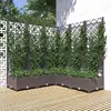 Image de vidaXL Jardinière avec treillis - Marron