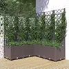 Image de vidaXL Jardinière avec treillis - Marron