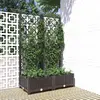 Image de vidaXL Jardinière avec treillis noir