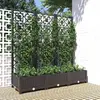 Image de VidaXL Jardinière avec treillis - Noir