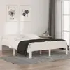 Image de vidaXL Cadre de lit blanc 140x190 cm bois massif
