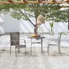 Image de Ensemble à manger de jardin vidaXL - 3 pcs en résine tressée