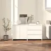 Image de vidaXL Buffets 2 pcs Blanc