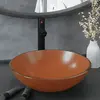 Image de vidaXL Lavabo Verre Trempé 42x13 cm - Marron/Noir