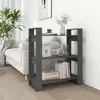 Image de vidaXL Bibliothèque/Séparateur Gris Pin solide