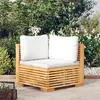 Image de vidaXL Canapé d'angle jardin bois teck massif