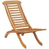 Image de vidaXL Chaise de jardin pliable - Bois de teck massif
