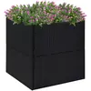 Image de VIDAXL Jardinière - Noir, 80x80x80 cm