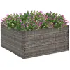 Image de vidaXL Jardinière résine tressée - Gris