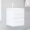 Image de vidaXL Armoire d'évier avec lavabo - Blanc